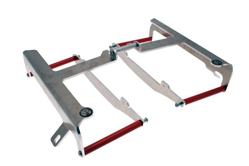 Protectores de radiador aluminio rojo AXP Honda AX1336 - Imagen 2