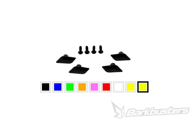Kit de conexión de deflectores Barkbusters Color amarillo Hiviz - Plásticos y Protecciones