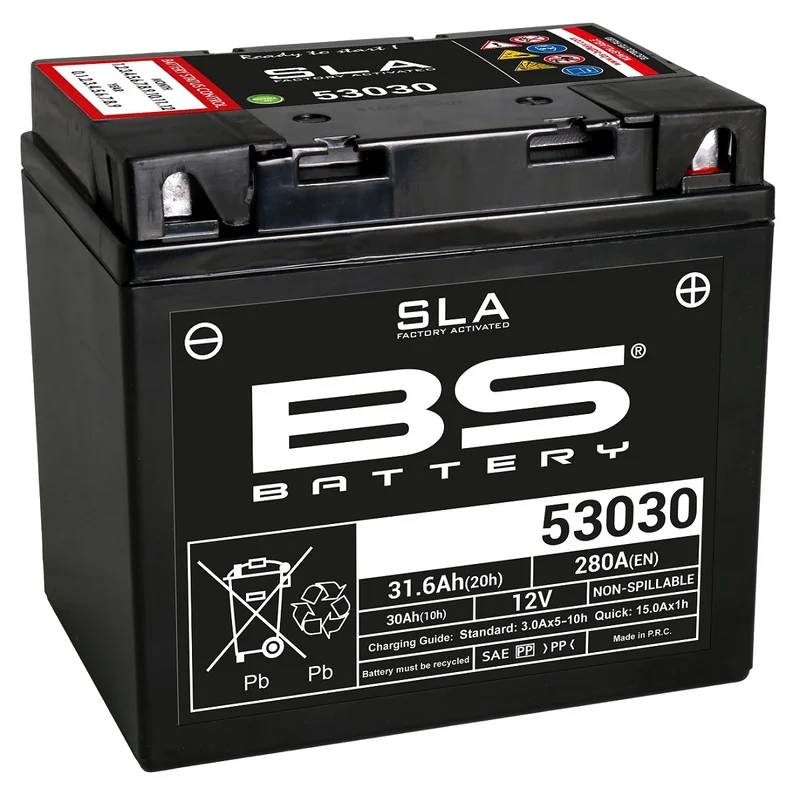 Batería BS BATTERY SLA sin mantenimiento activada en fábrica 53030 -