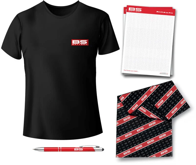 Pack merchandising BS Battery - 4 camisetas, 6 bragas, 6 bolis y 6 libretas -