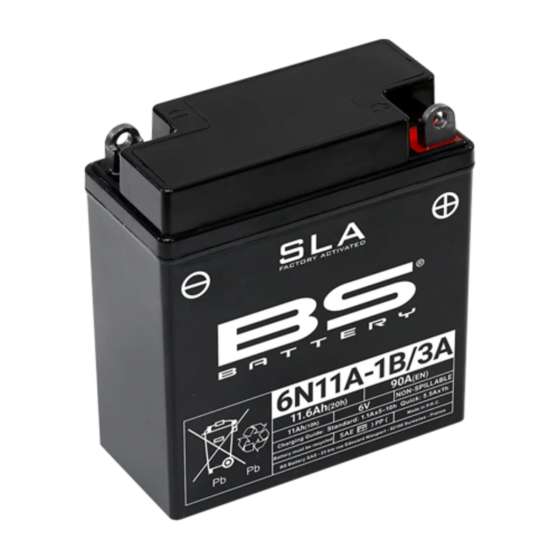 Batería BS BATTERY SLA sin mantenimiento activada de fábrica - 6N11A-1B/3A -