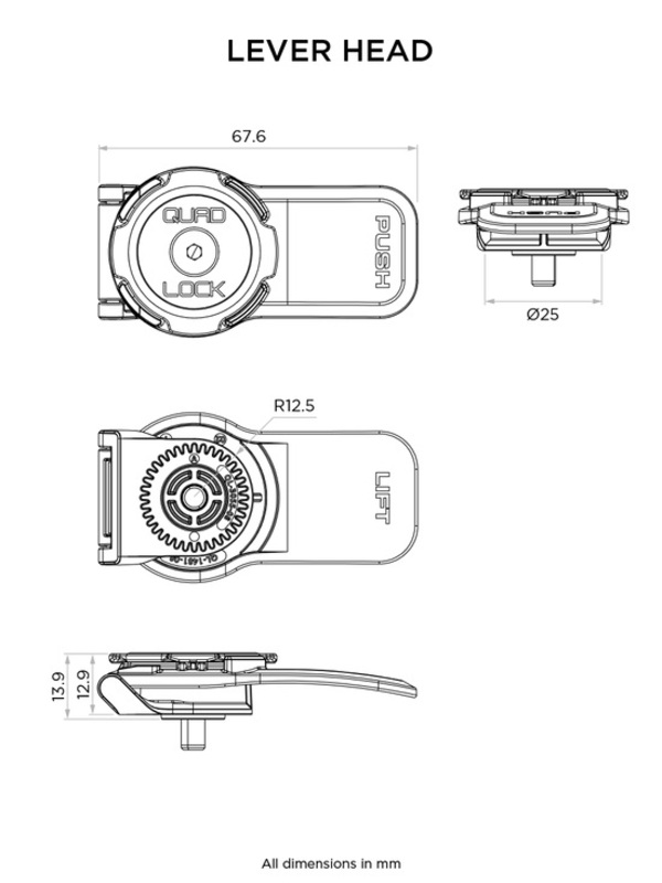 Cabezal de palanca QUAD LOCK 360 - Imagen 2