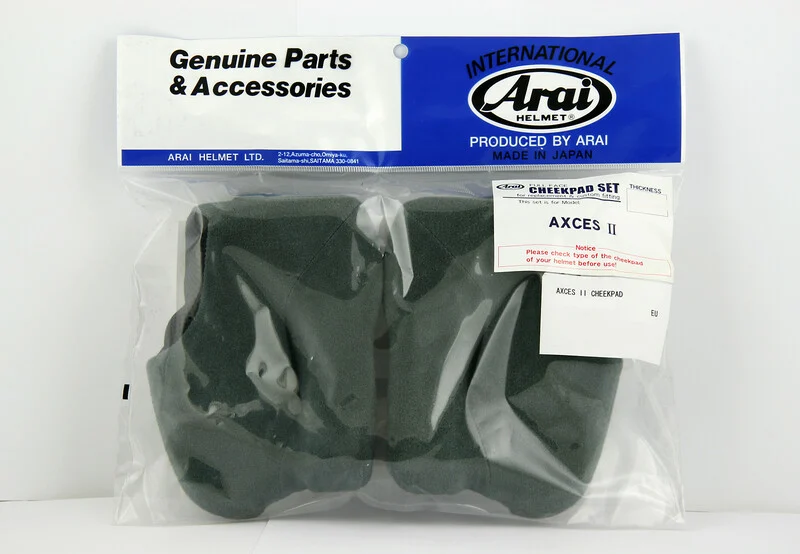 Carrilleras ARAI, 25 mm. (Modelos: AXCES II) -