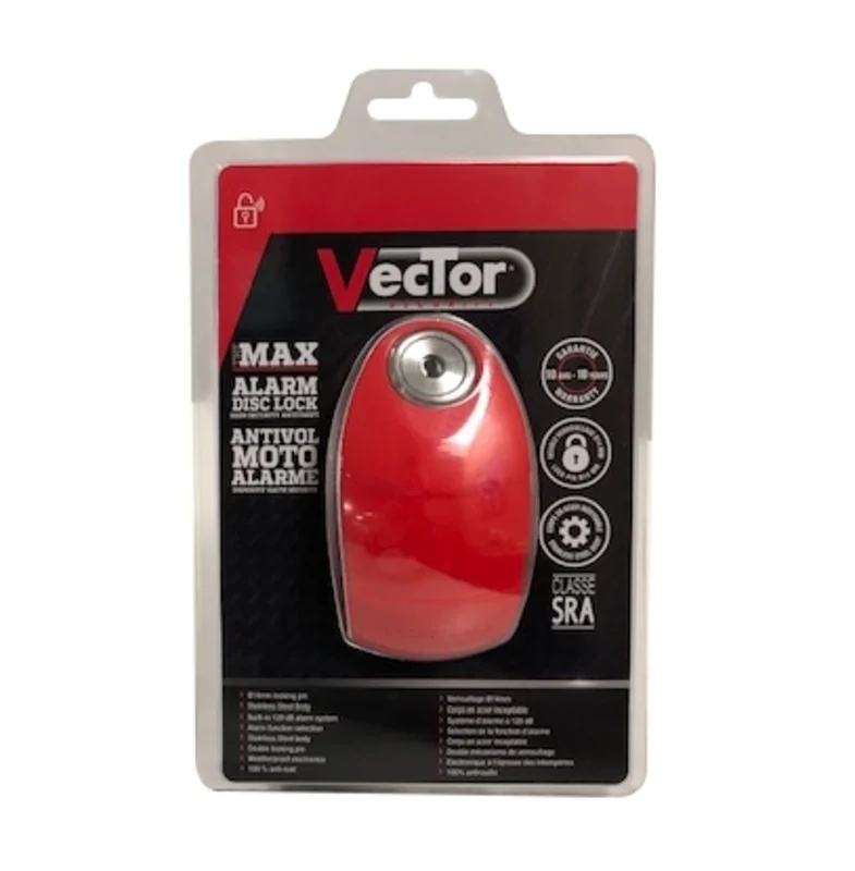 Candado de disco con alarma VECTOR The Max Alarm (120dB) - Ø14mm - Certificado SRA - Imagen 3