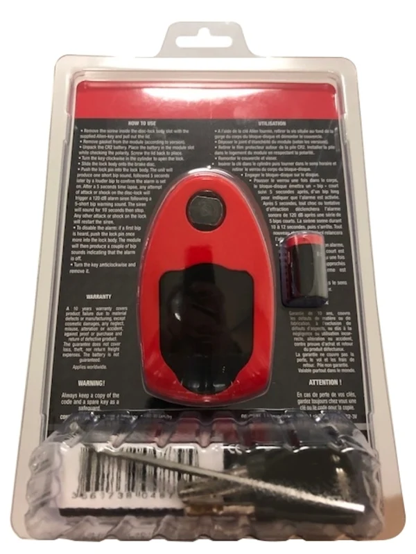 Candado de disco con alarma VECTOR The Max Alarm (120dB) - Ø14mm - Certificado SRA - Imagen 4