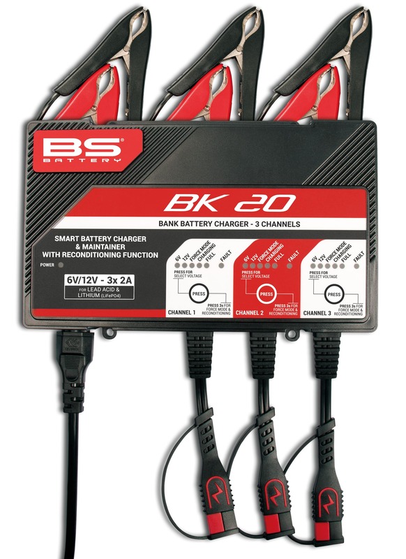 Cargador de bateria inteligente BS Battery BK20 6V/12V 3x2A - Imagen 2