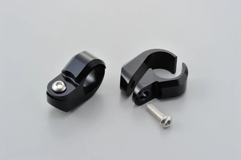 Juego de abrazaderas para barra de refuerzo de manillar DAYTONA aluminio anodizado negro - Ø22,2mm -