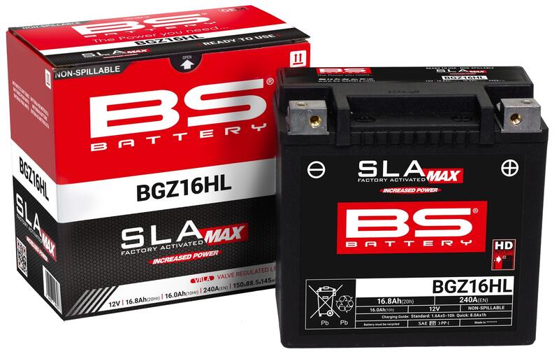 Batería BS BATTERY SLA Max sin mantenimiento activada en fábrica - BGZ16HL - Imagen 2