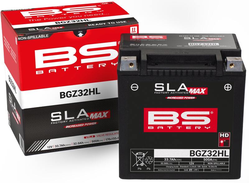 Batería BS BATTERY SLA Max sin mantenimiento activada en fábrica - BGZ32HL - Imagen 2