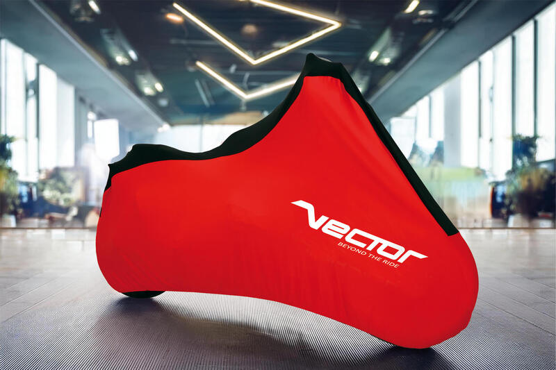 Funda de moto para interior VECTOR Stretch para moto/scooter - Rojo - S