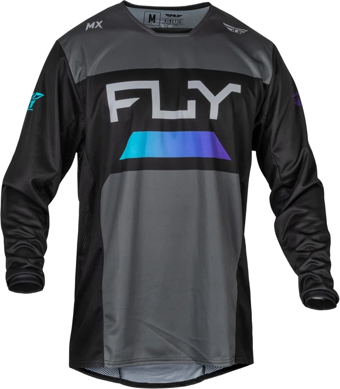 Camiseta FLY RACING Kinetic Reload - Deep Purple / Blanco / Hi-Vis -