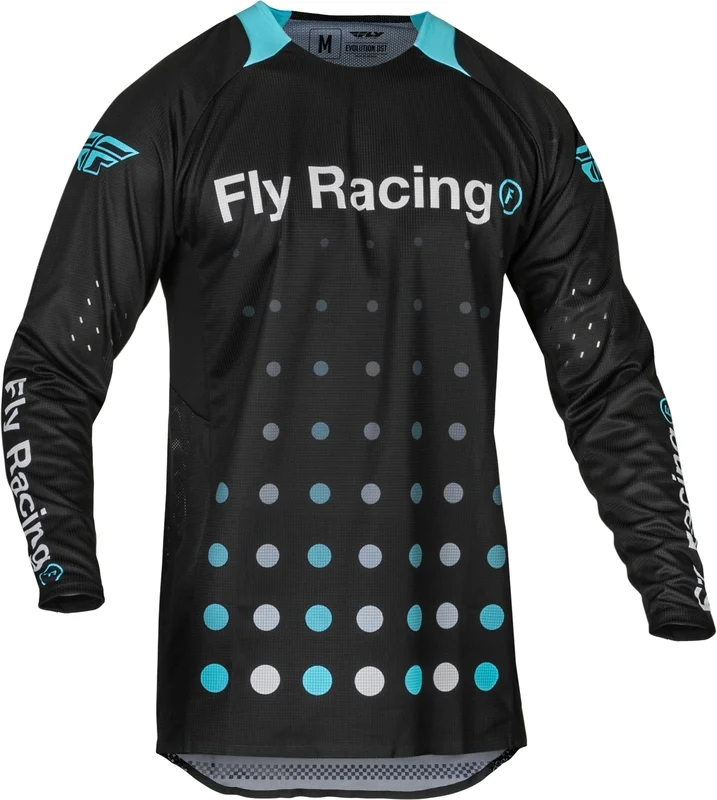 Camiseta FLY RACING Evolution DST S.E. Strobe - Negro / Electric Blue -