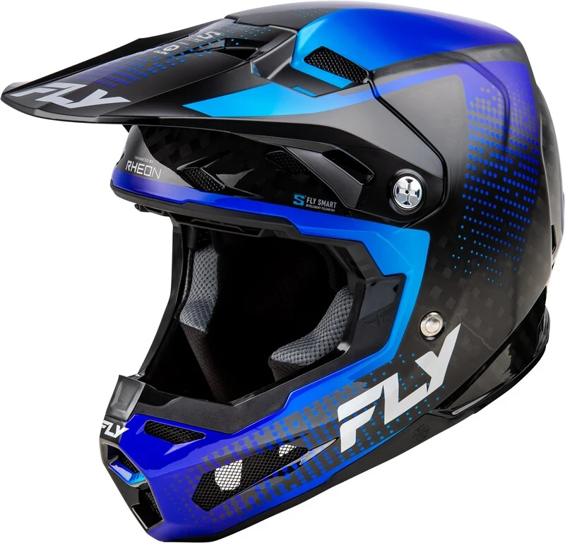 Casco FLY RACING Formula S Carbon Protocol - Carbono negro / Azul -