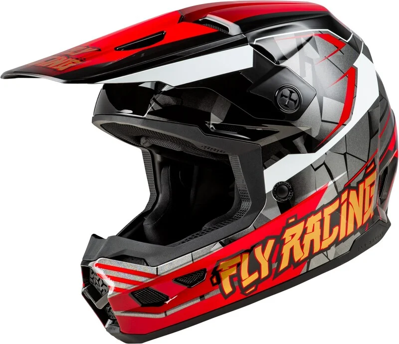 Casco infantil FLY RACING Kinetic Scorched - Rojo / Negro / Blanco -