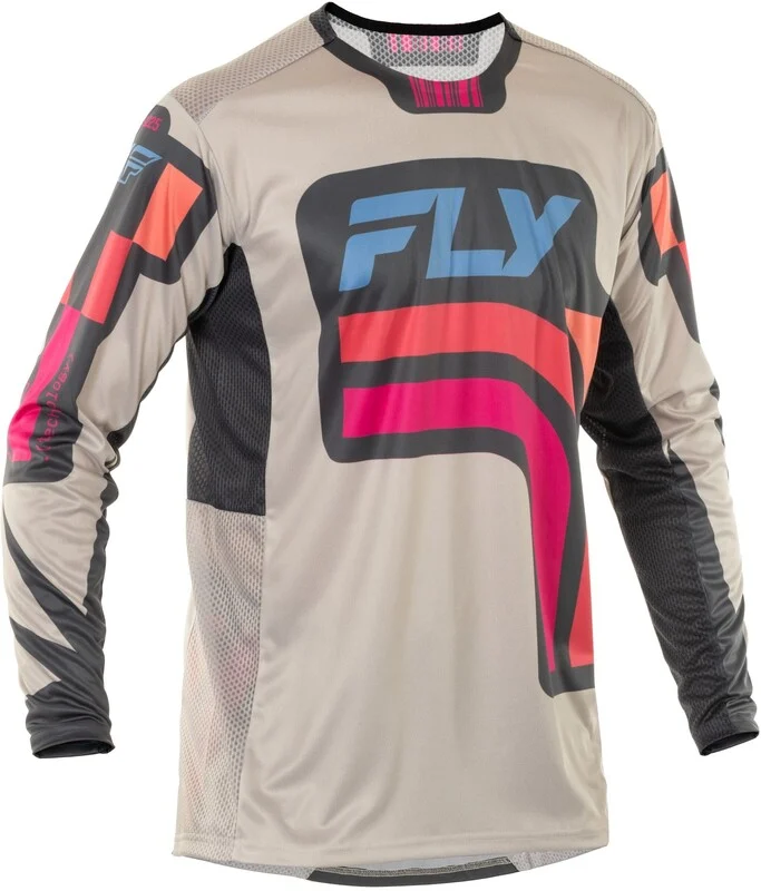 Camiseta FLY RACING Lite S.E. Vice - Gris claro / Rosa / Coral -