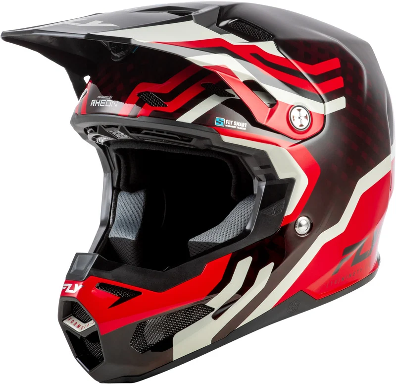 Casco FLY RACING Formula S Carbon Byte - Red Carbon/gris -