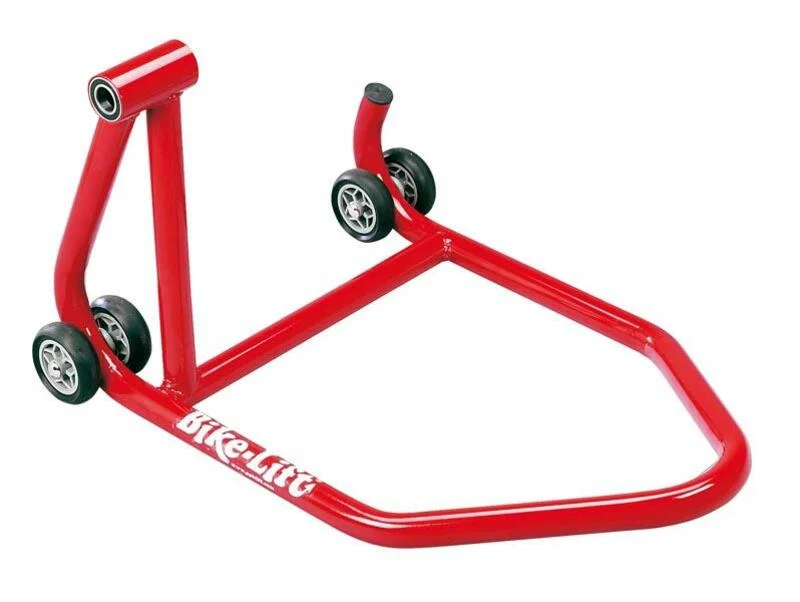 Caballete trasero monobrazo Bike Lift RS-16 izquierdo rojo -