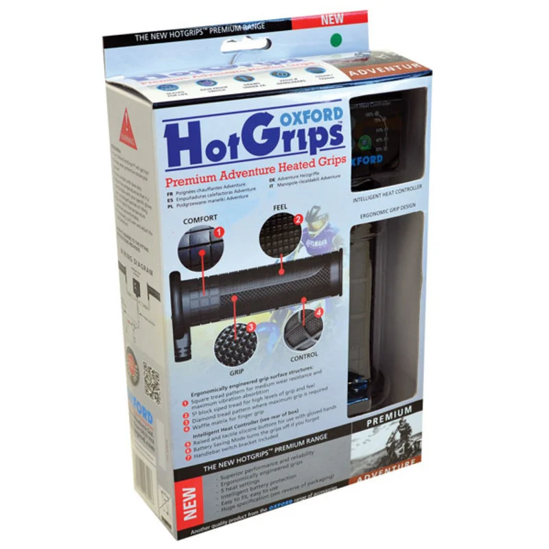 Puños calefactables Adventure premium con interruptor V8 Oxford OF690 -