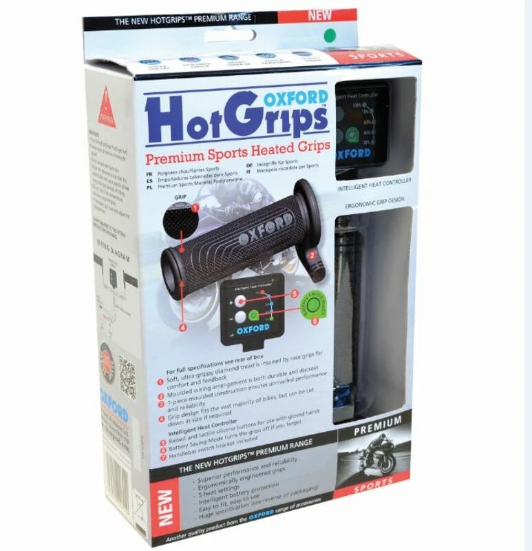 Puños calefactables Sport premium con interruptor V8 Oxford OF692 -