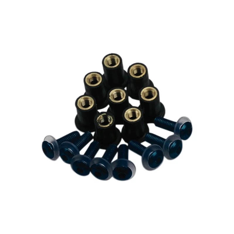 Juego de tornillos para cúpula OXFORD negro - 8 unidades -