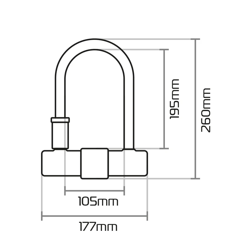 Candado U OXFORD Magnum con soporte - 177x260mm Candado U OXFORD Magnum con soporte - 177x260mm - Imagen 4