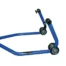 Caballete trasero universal Bike Lift RS-17 azul con soportes de goma en L - Caballetes