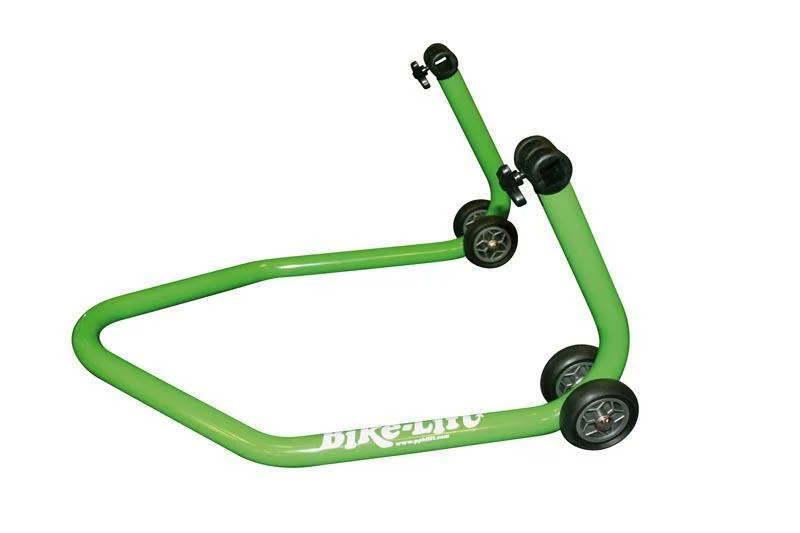 Caballete trasero universal BIKE LIFT verde con soportes de goma en "L"- RS-17 - Piezas y Accesorios Moto
