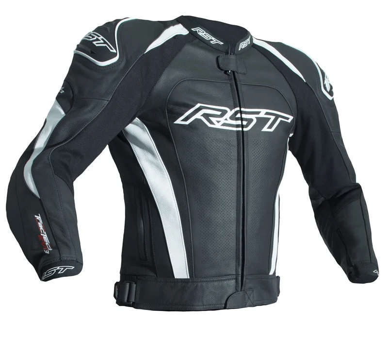 Chaqueta de cuero (Hombre) RST Tractech EVO III Blanco, Talla 3XL/60 -