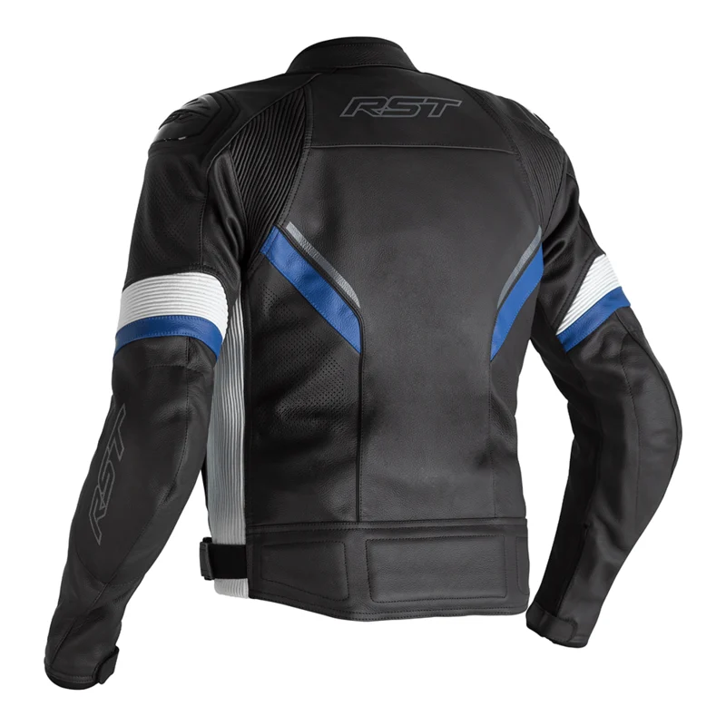 Chaqueta de piel RST Sabre CE de hombre Negro/Blanco/Azul Chaqueta de piel RST Sabre CE de hombre Negro/Blanco/Azul - Imagen 2