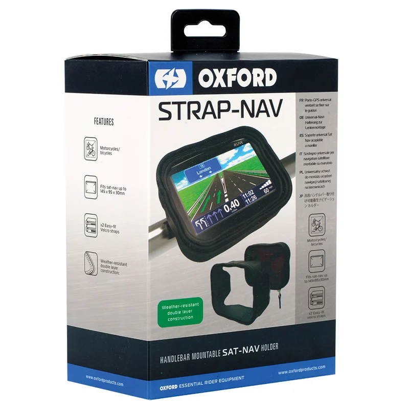 Soporte universal para navegador GPS OXFORD fijación mediante correas al manillar Soporte universal para navegador GPS OXFORD fijación mediante correas al manillar - Imagen 3