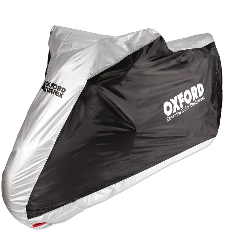 Funda de moto para exterior OXFORD Aquatex - Moto / Scooter - Negro / Plata - S -