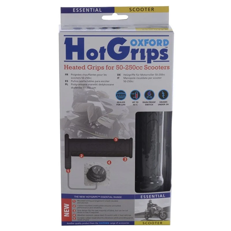 Puños calefactables Scooter con panel interruptor. Oxford OF772 -