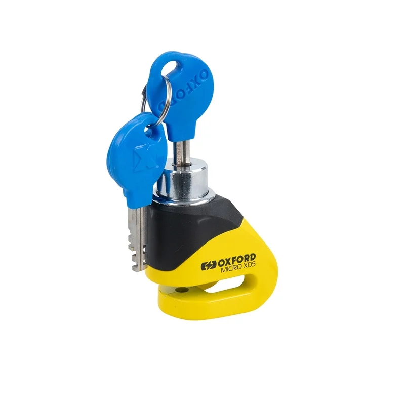 Candado de disco Oxford XD5 - 5.5mm - Amarillo / Negro Candado de disco Oxford XD5 - 5.5mm - Amarillo / Negro - Imagen 2