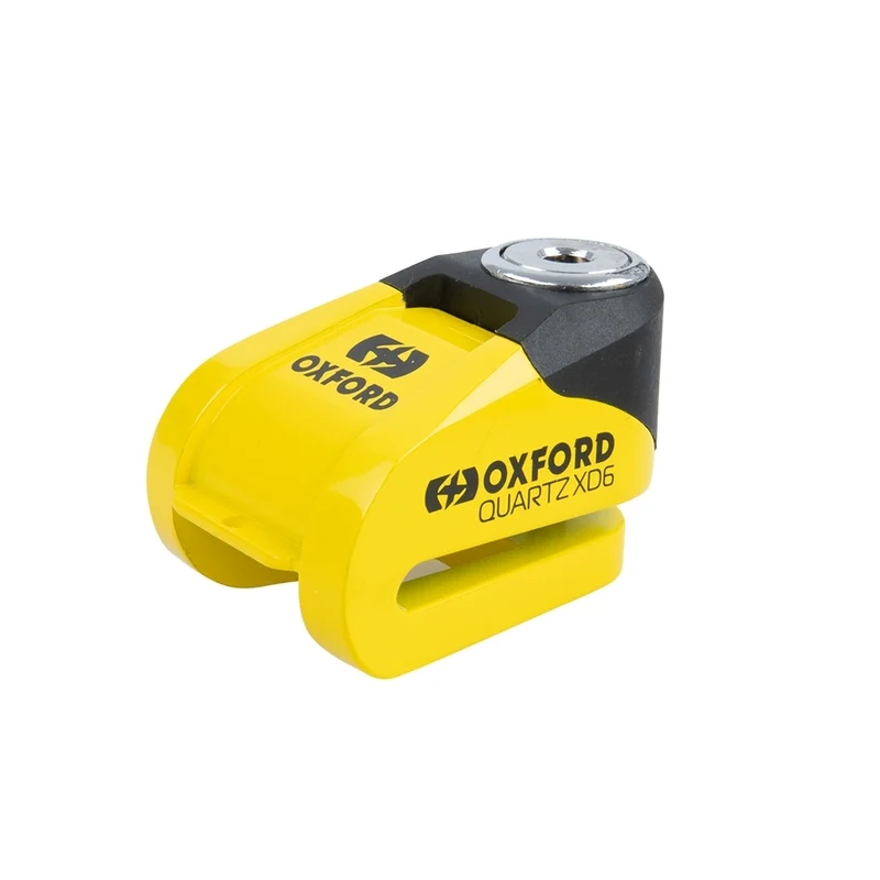 Candado de disco OXFORD Quartz XD6 - Ø6mm amarillo / negro -