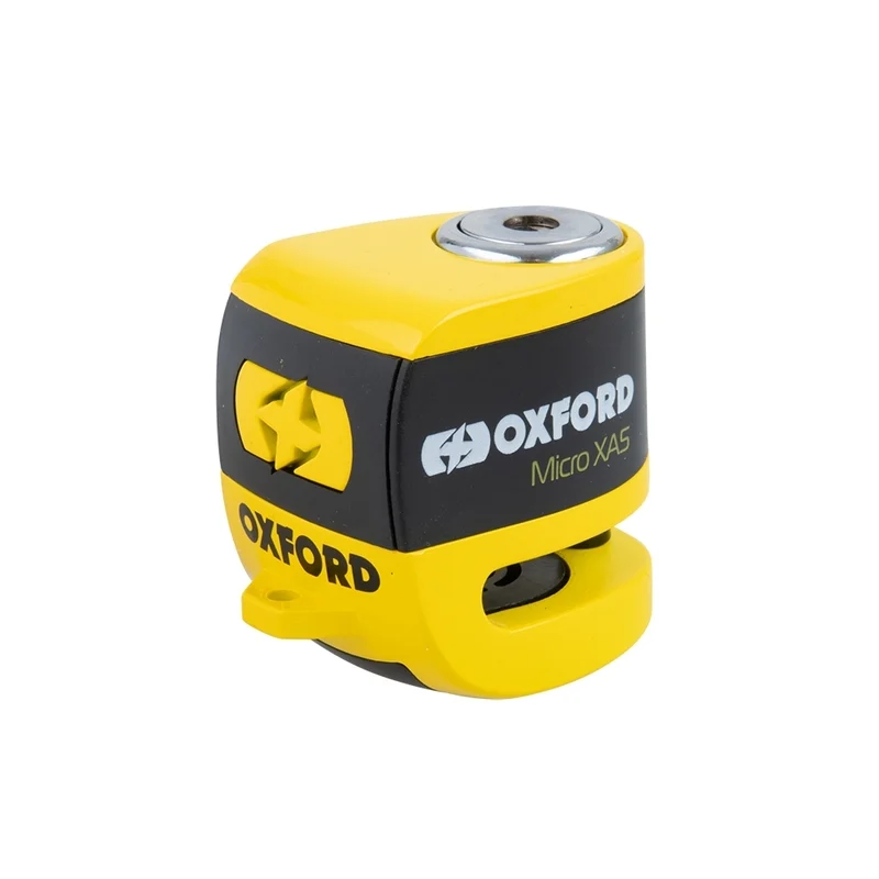 Candado de disco con alarma Oxford XA5 Alarm - amarillo & negro -
