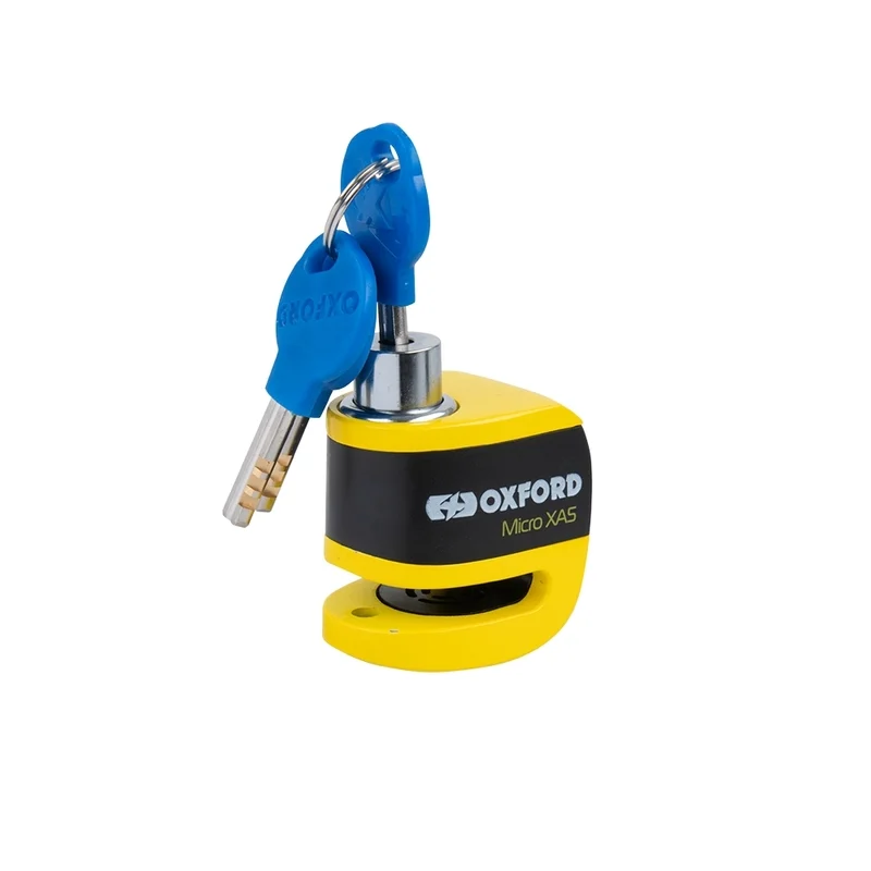Candado de disco con alarma Oxford XA5 Alarm - amarillo & negro Candado de disco con alarma Oxford XA5 Alarm - amarillo & negro - Imagen 2
