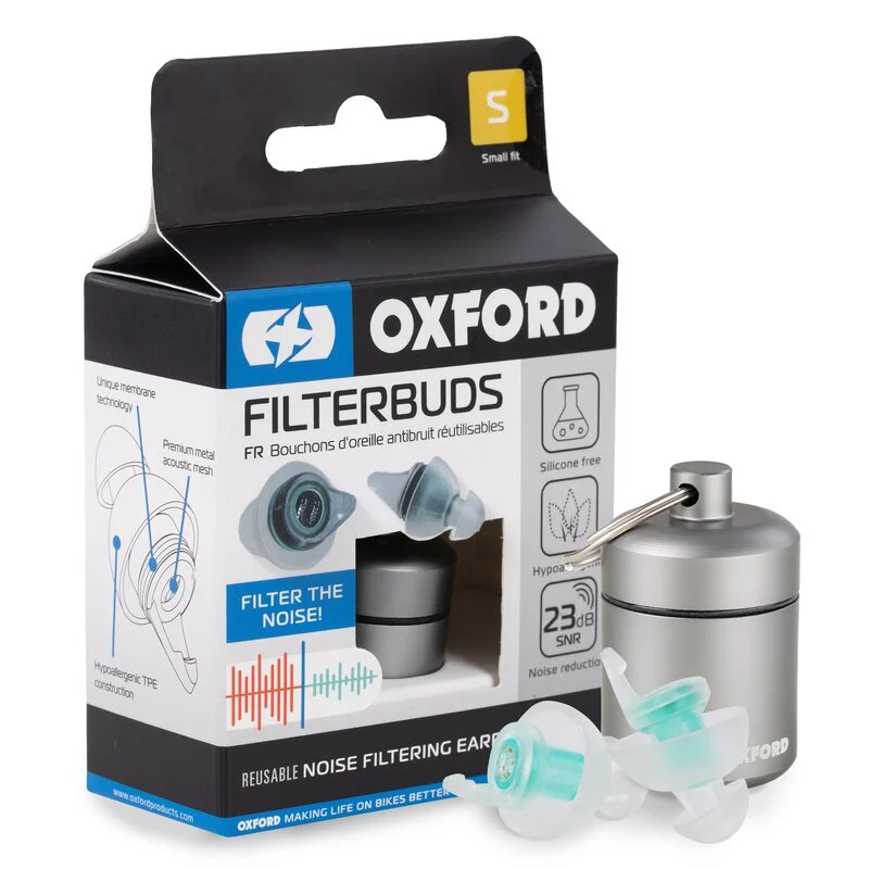Juego de tapones para los oídos con filtro de ruido Oxford Filter Buds - Ajuste pequeño Juego de tapones para los oídos con filtro de ruido Oxford Filter Buds - Ajuste pequeño -
