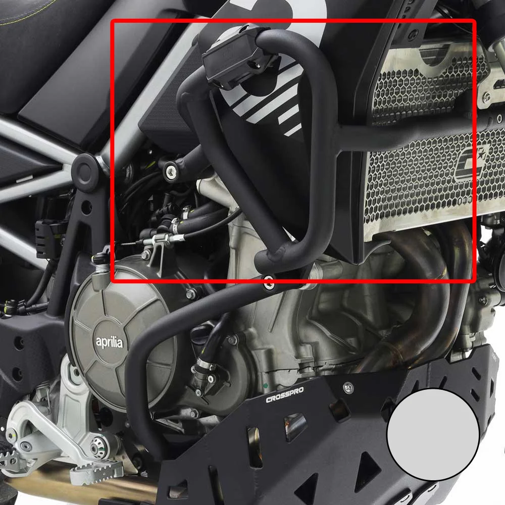 BARRAS PROTECCION CARENADO CROSSPRO APRILIA TUAREG 660 22-25 / RALLY 25 PLATA -