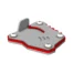 BASE CABALLETE LATERAL CROSSPRO BMW F750GS 16-20 / 21-22 / F850GS 16-20 / 21-22 PLATA / NEGRO T - Plásticos y Protecciones