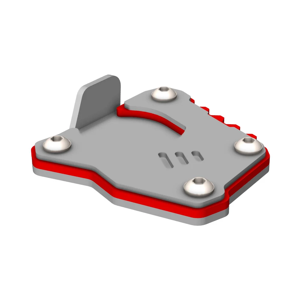 BASE CABALLETE LATERAL CROSSPRO BMW F750GS 16-20 / 21-22 / F850GS 16-20 / 21-22 PLATA / NEGRO T -