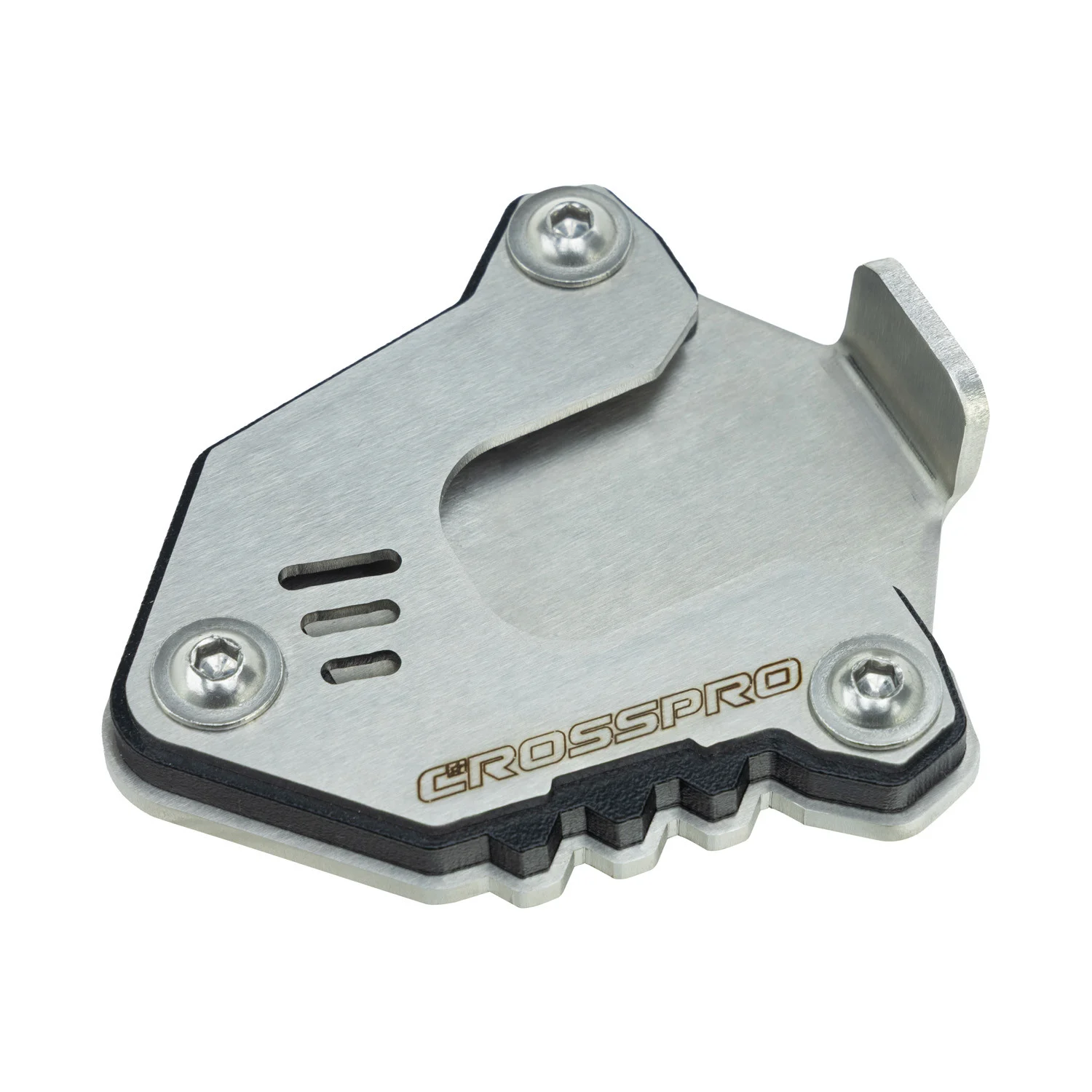 BASE CABALLETE LATERAL CROSSPRO HONDA NC750X DC 25 / NC750X 25 PLATA / NEGRO T -