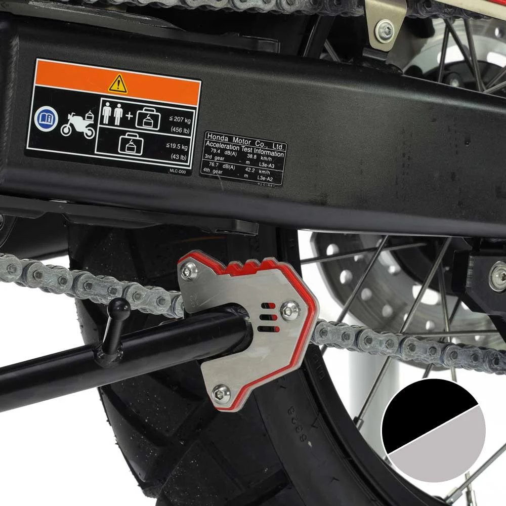 BASE CABALLETE LATERAL CROSSPRO HONDA XL750 TRANSALP 23-25 PLATA / NEGRO T -