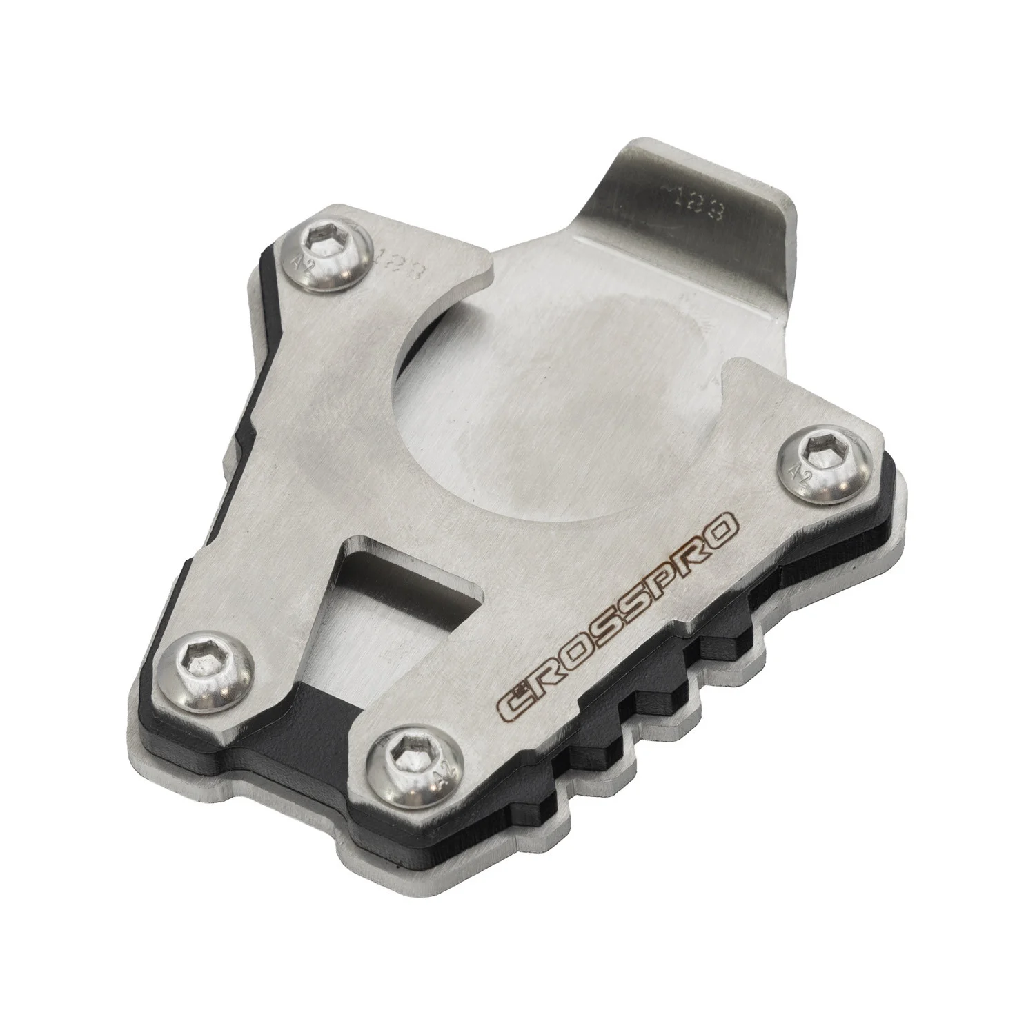 BASE CABALLETE LATERAL CROSSPRO KTM 390 ADVENTURE R / ADVENTURE X 25 PLATA / NEGRO T -
