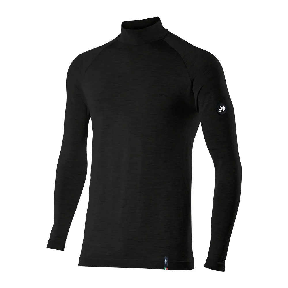 CAMISETA INTERIOR DE MANGA LARGA SIXS MERINOS WOOL TS3 NEGRO -