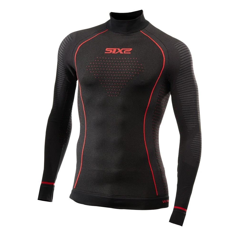 CAMISETA INTERIOR DE MANGA LARGA SIXS WARM CU TS3W NEGRO / ROJO -