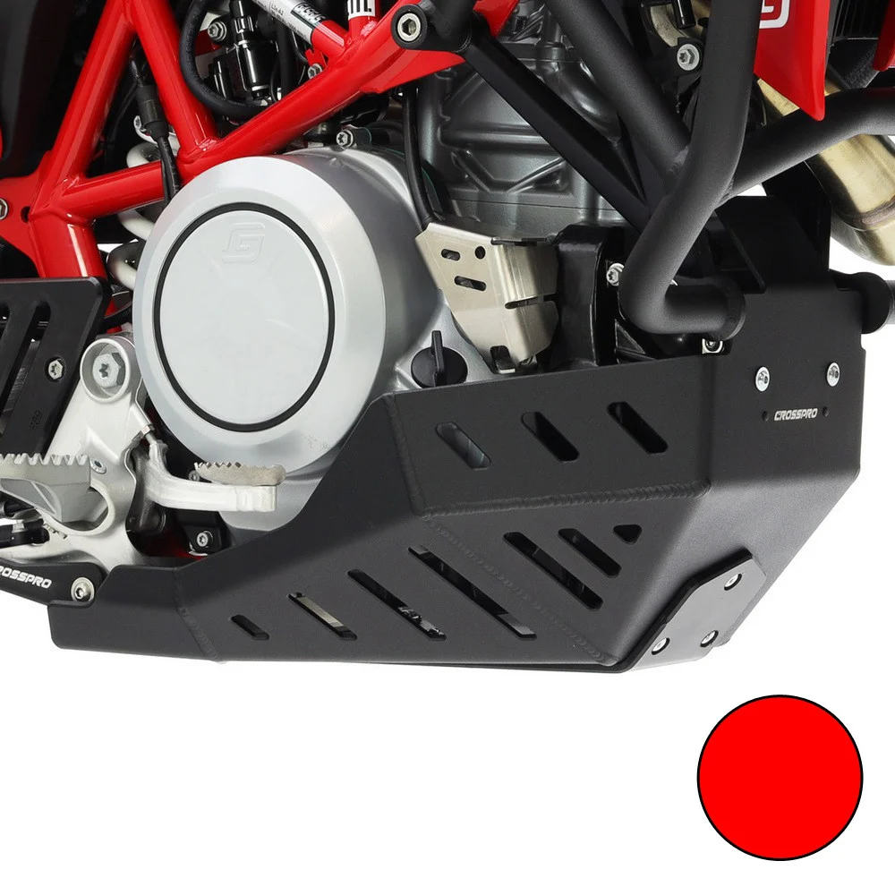 CUBRE CARTER CROSSPRO ALUMINIO GASGAS ES700 22-24 / HUSQ 701E 22-25 / KTM 690E R 19-25 ROJO -