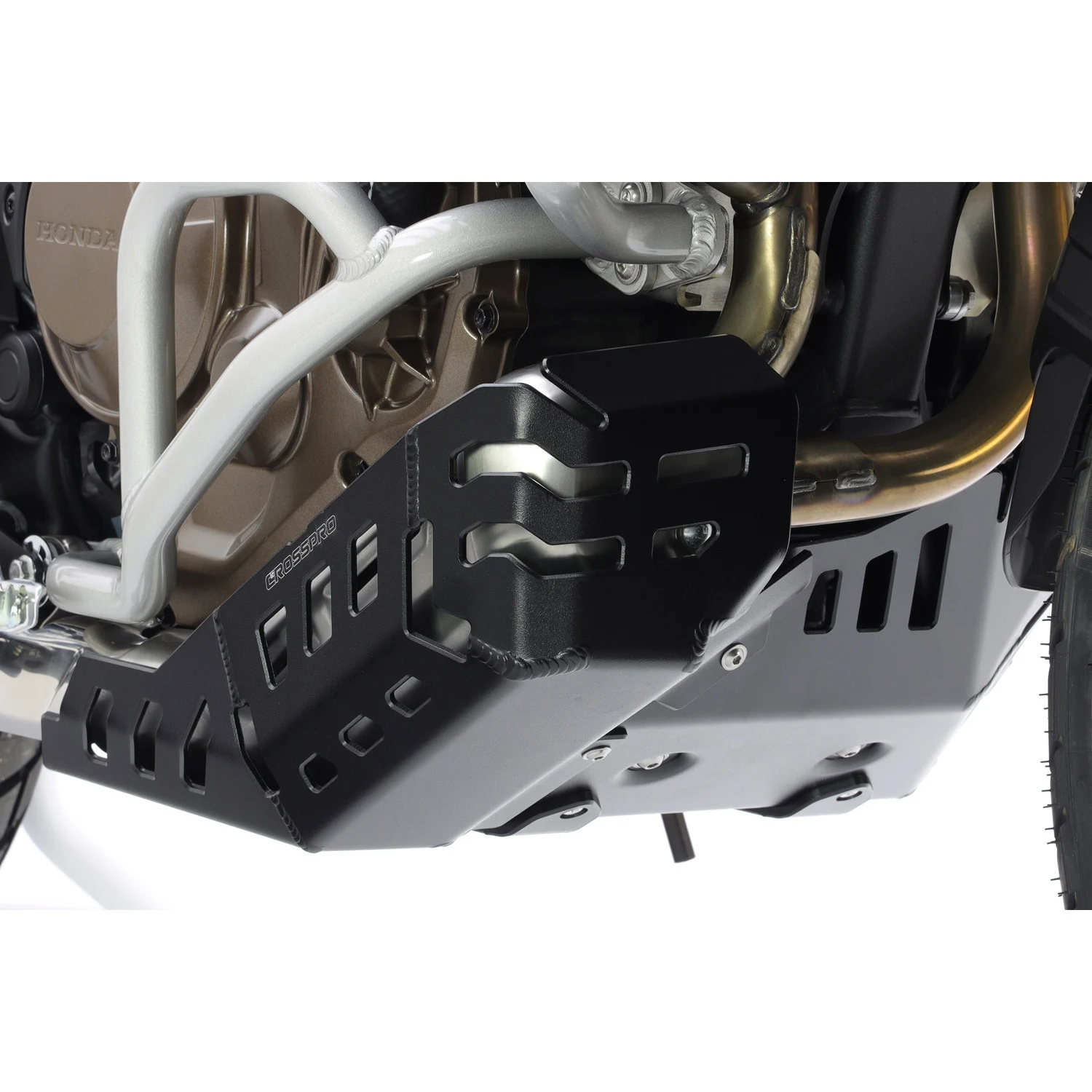 CUBRE CARTER CROSSPRO ALUMINIO HONDA CRF1100L AFRICA TWIN 20-24 TODOS LOS MODELOS NEGRO T -