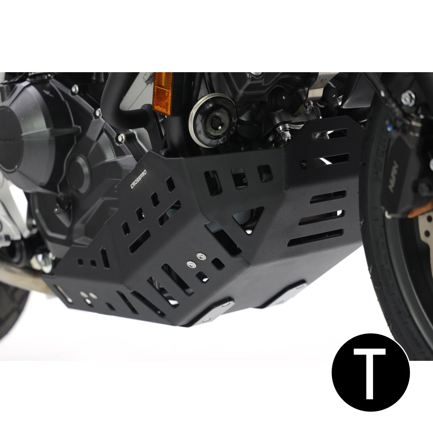 CUBRE CARTER CROSSPRO ALUMINIO HONDA NC750X 21-24 NEGRO T -