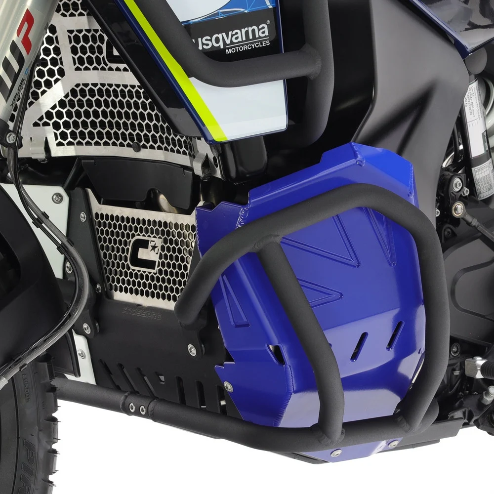 CUBRE CARTER CROSSPRO ALUMINIO HUSQVARNA NORDEN 901 EXPEDITION 23-25 NEGRO T / AZUL -