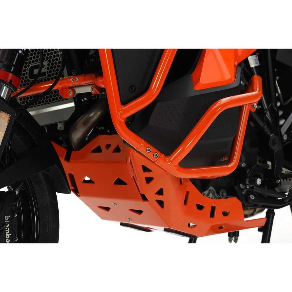 CUBRE CARTER CROSSPRO ALUMINIO KTM 1290 SUPER ADVENTURE R / S 21-25 NARANJA -